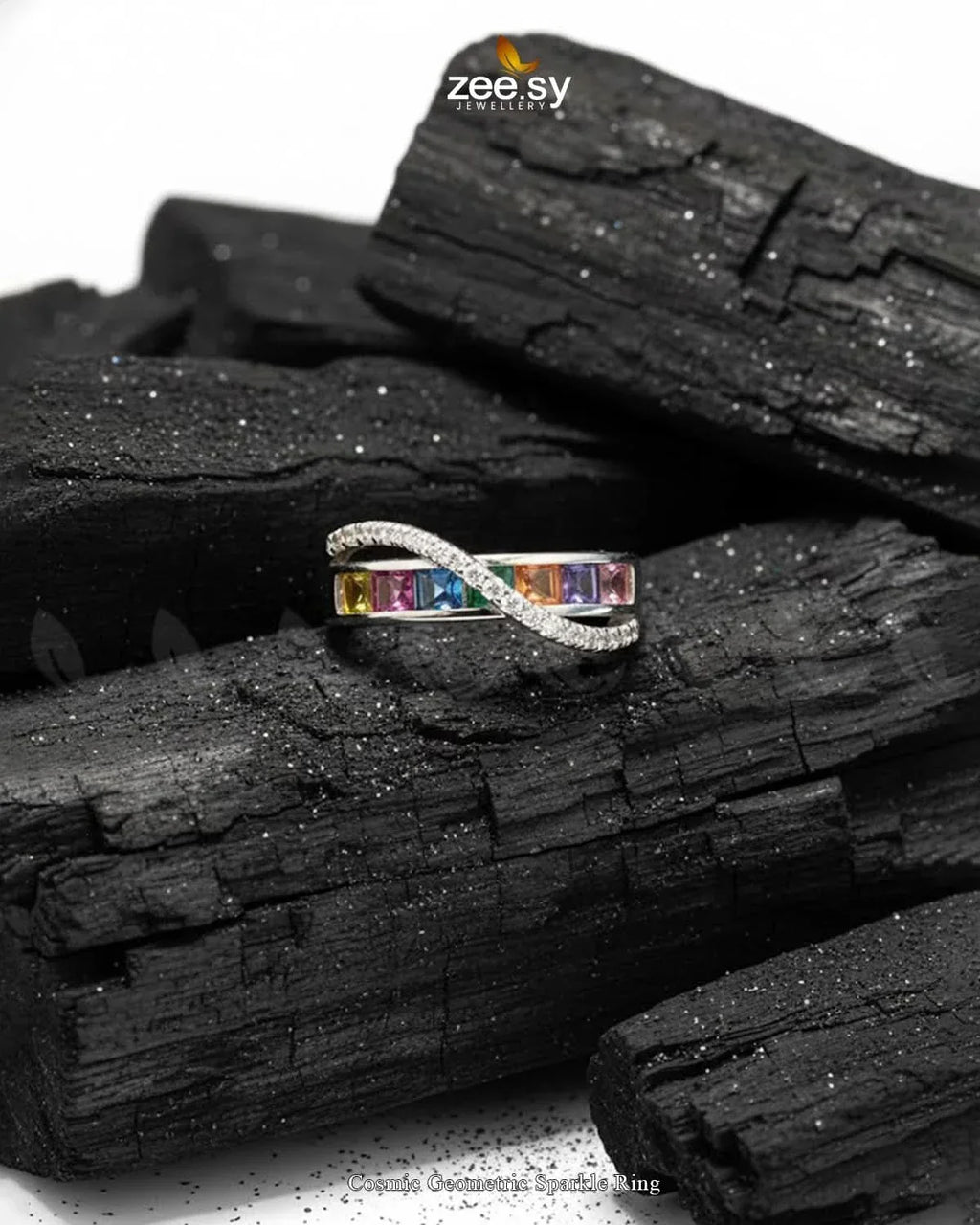Cosmic Geometric Sparkle Ring