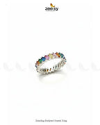 Dazzling Sculpted Crystal Ring
