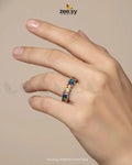 Dazzling Sculpted Crystal Ring