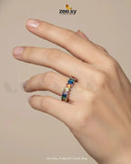 Dazzling Sculpted Crystal Ring