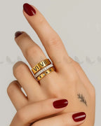 Heran Roman Numeral Stack Ring