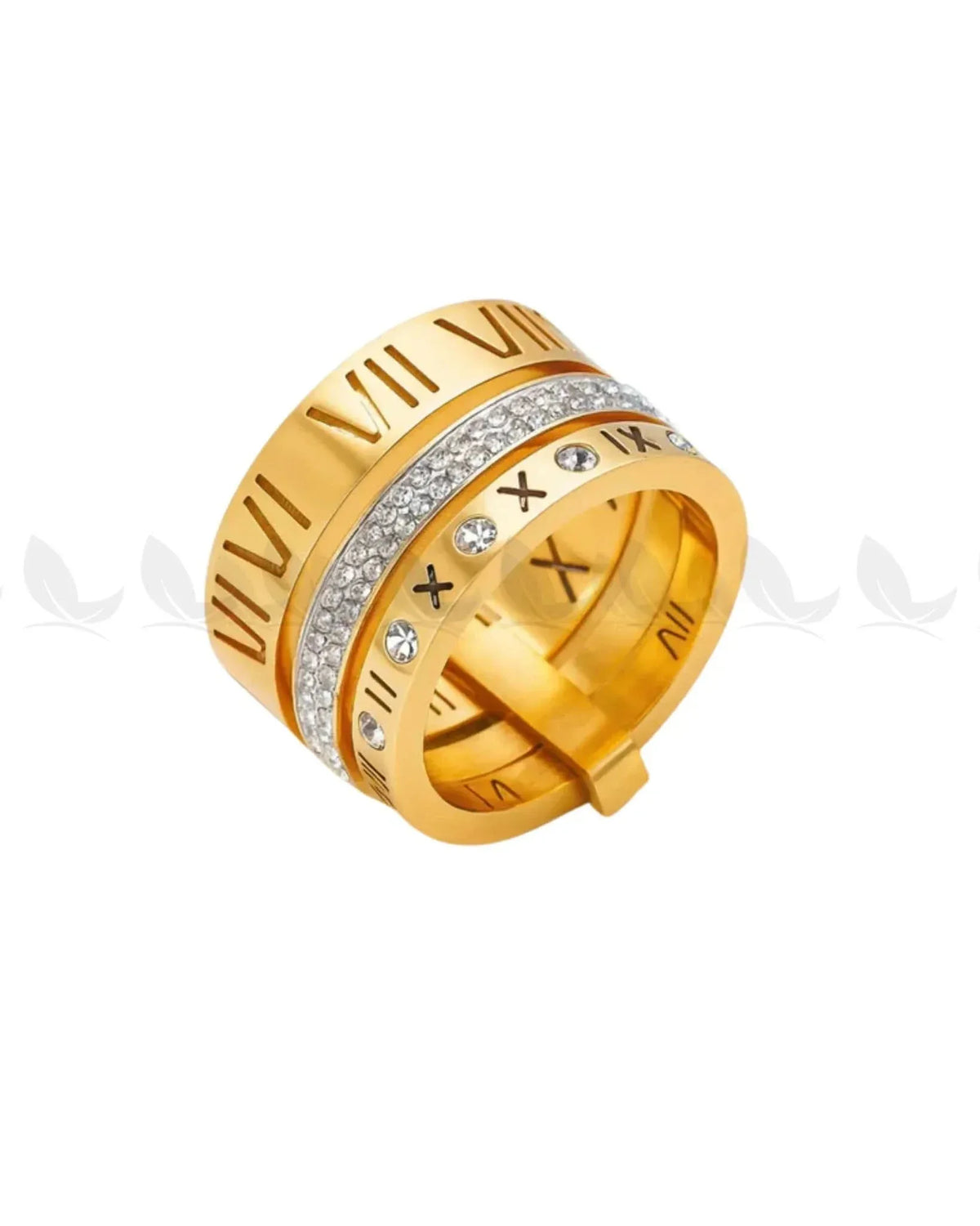 Heran Roman Numeral Stack Ring