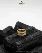 Interlock Spinner Pave Ring