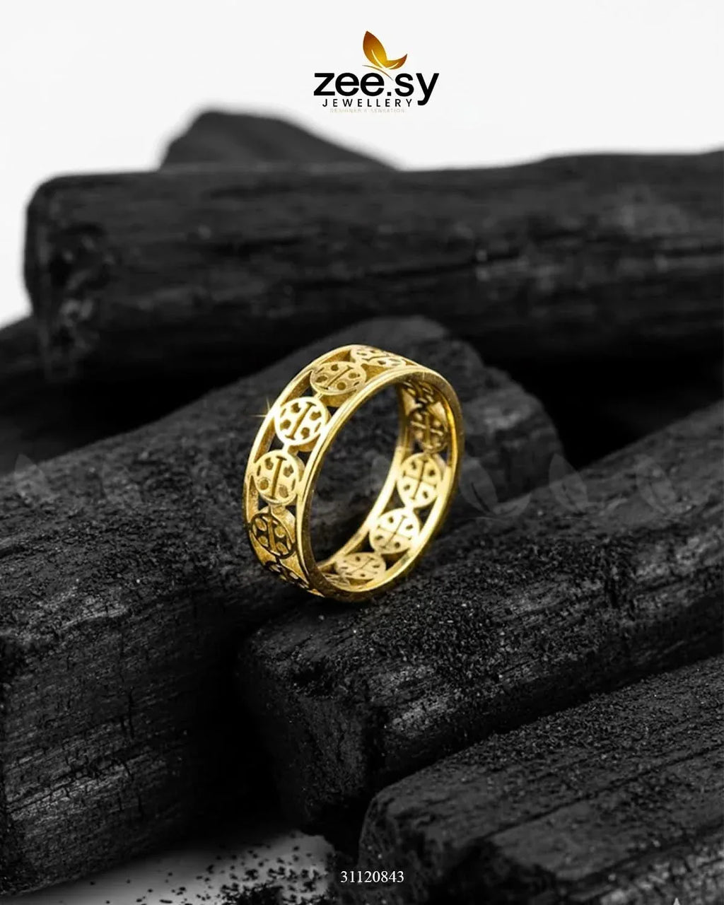 Timeless Geometric Openwork Ring