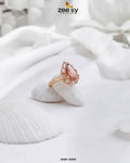 Radiant Teardrop Baguette Crystal Ring