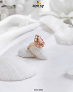 Radiant Teardrop Baguette Crystal Ring