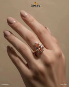 Radiant Teardrop Baguette Crystal Ring