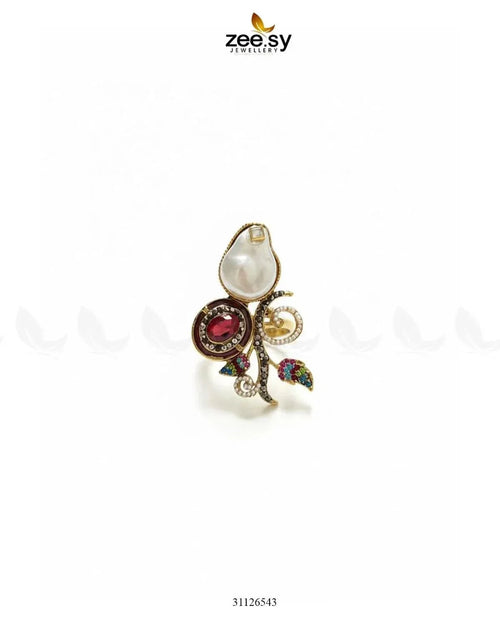 Baroque Crystal Rose Ring