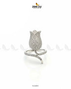 Floral Rose Cluster Ring
