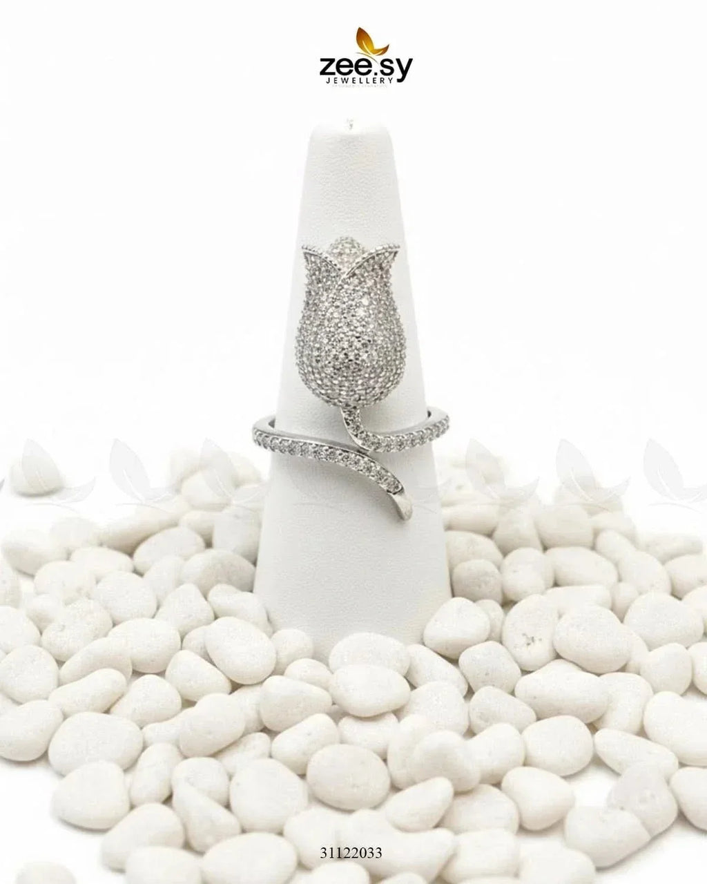 Floral Rose Cluster Ring