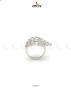 Radiant Sterling Cluster Ring
