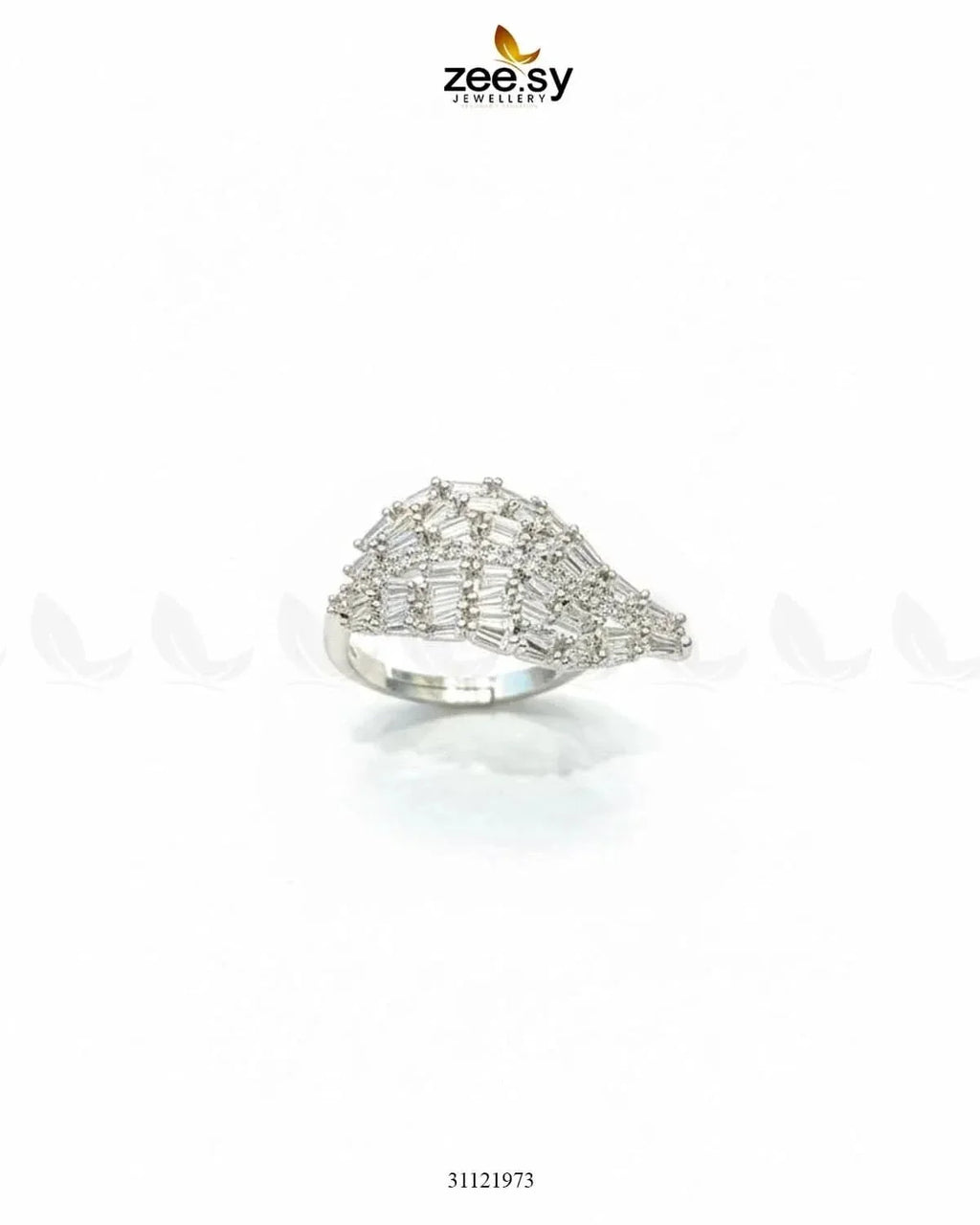 Radiant Sterling Cluster Ring