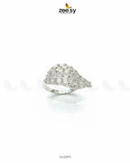 Radiant Sterling Cluster Ring