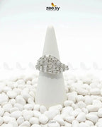 Radiant Sterling Cluster Ring