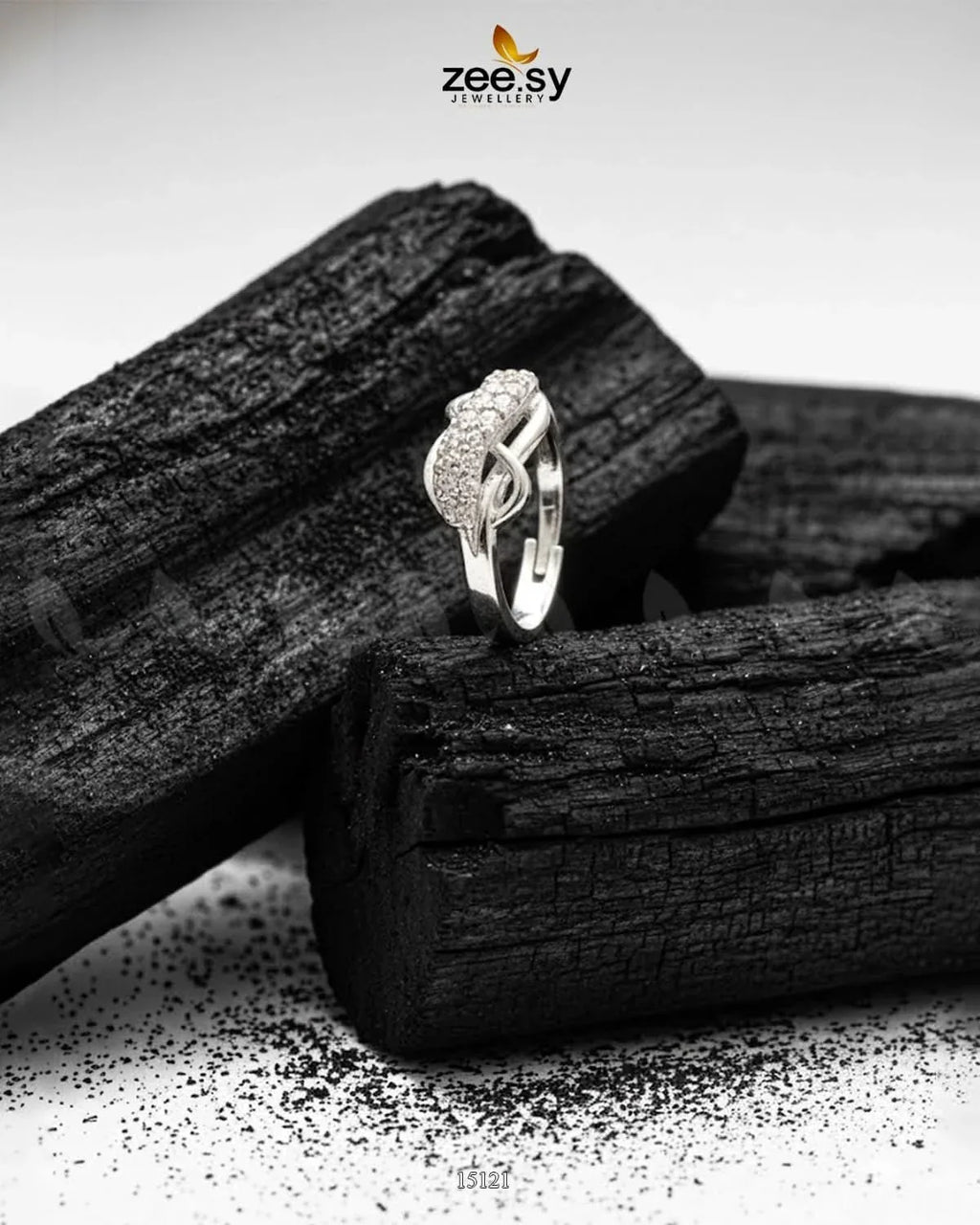 Wave Grace Cluster Pave Ring