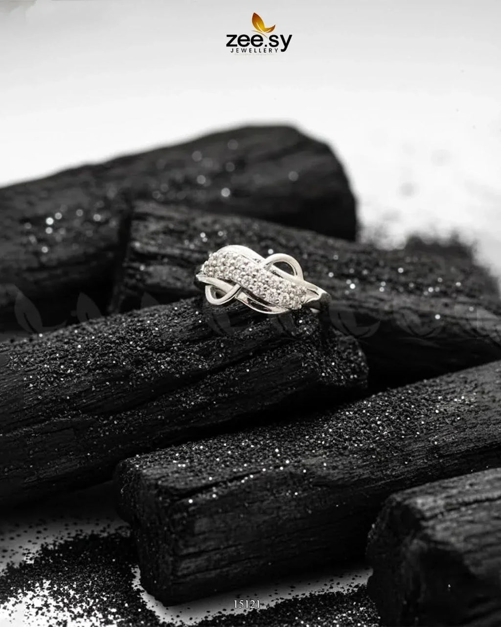 Wave Grace Cluster Pave Ring