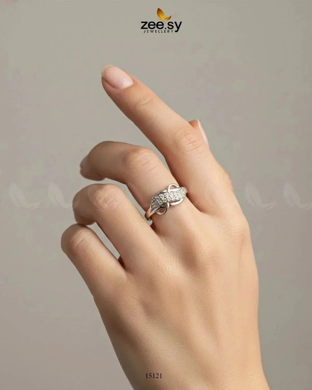 Wave Grace Cluster Pave Ring