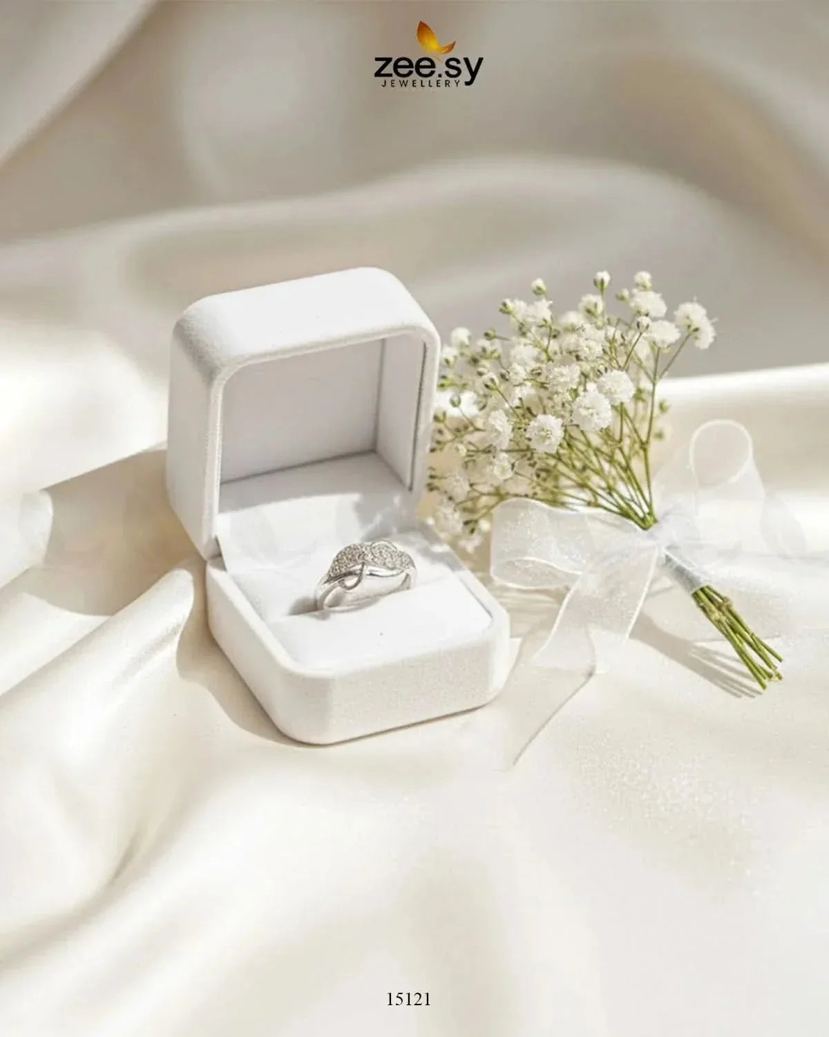 Wave Grace Cluster Pave Ring