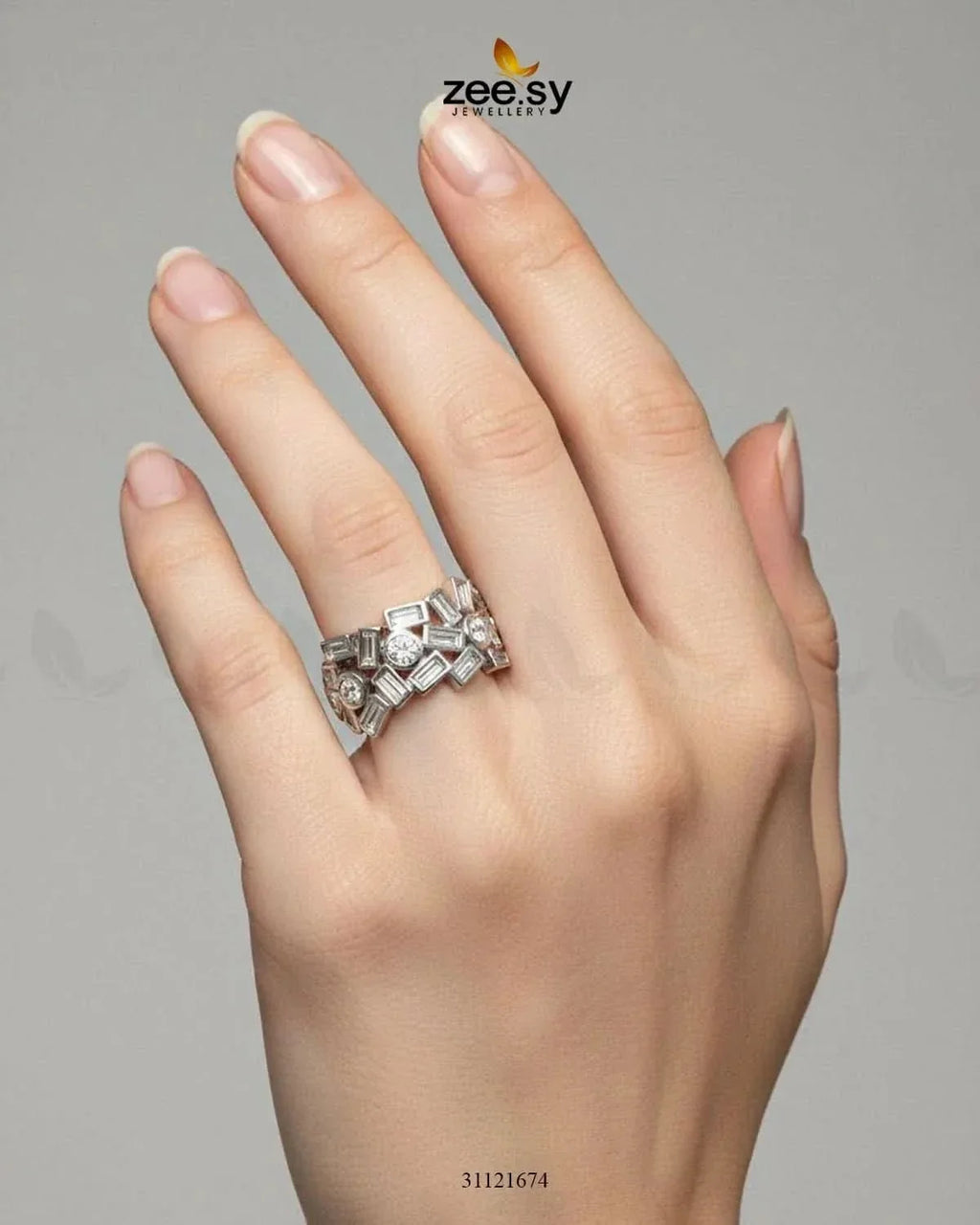 Dazzling Cut Cluster Ring