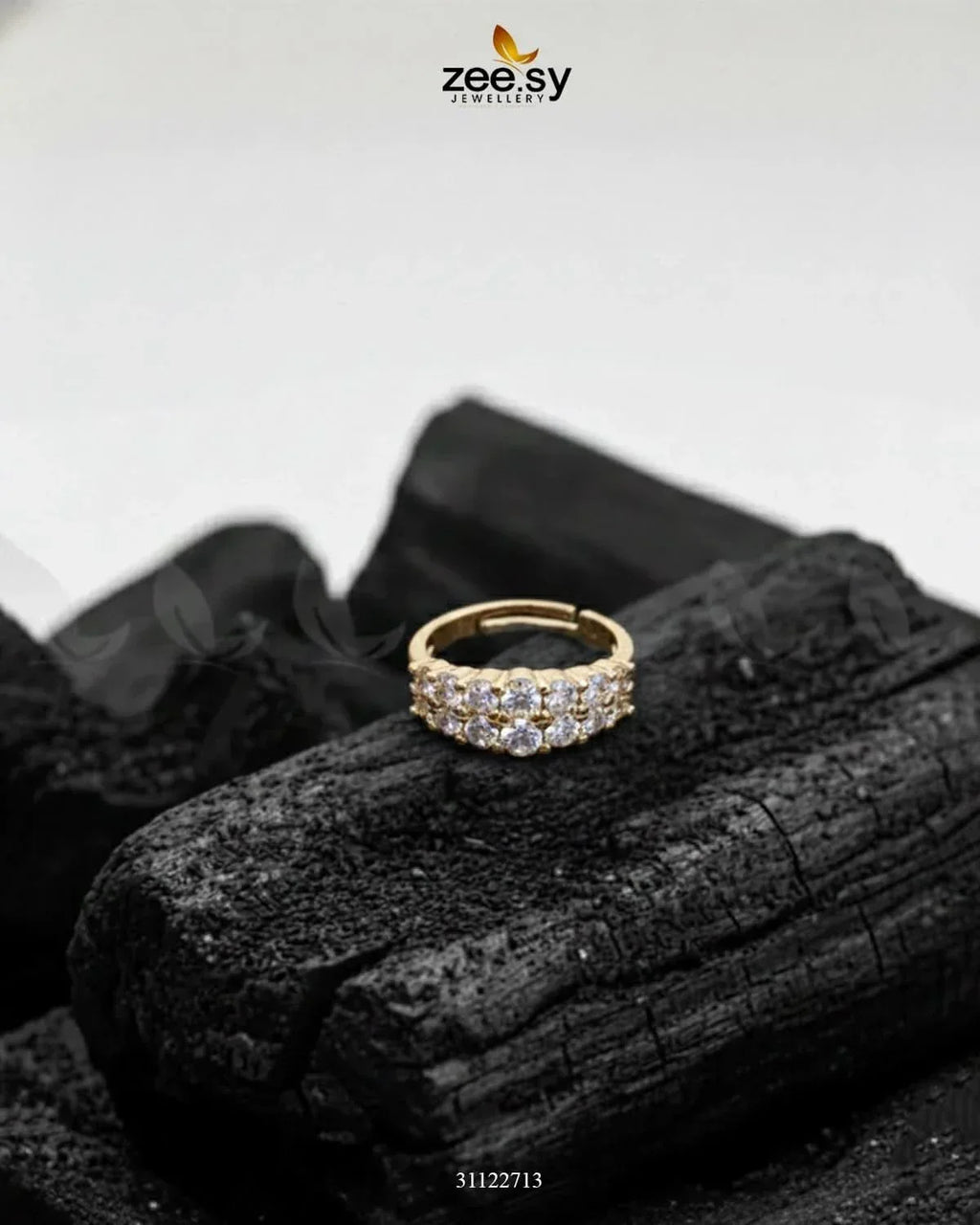 Double Row Brilliant Pavé Ring