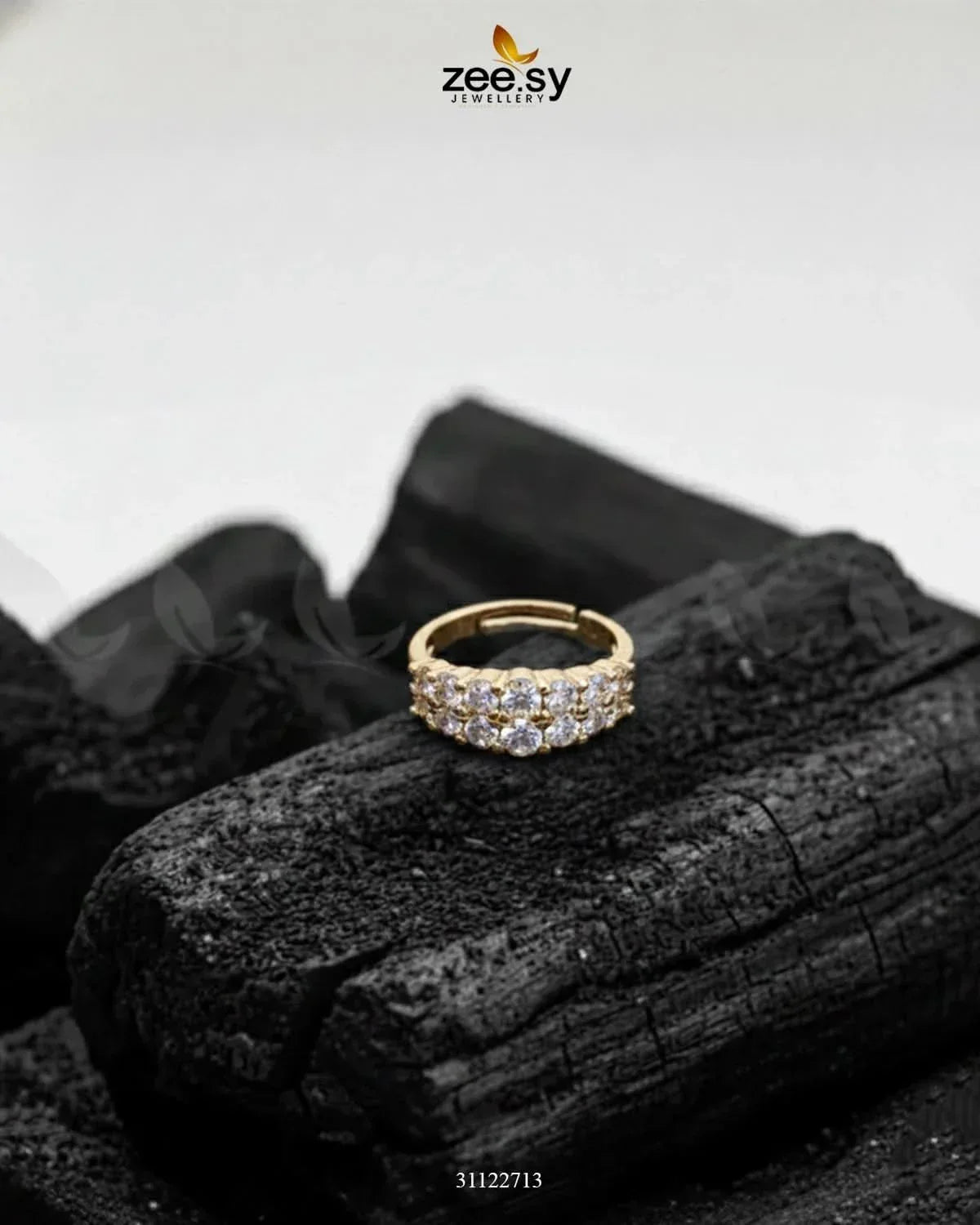 Double Row Brilliant Pavé Ring