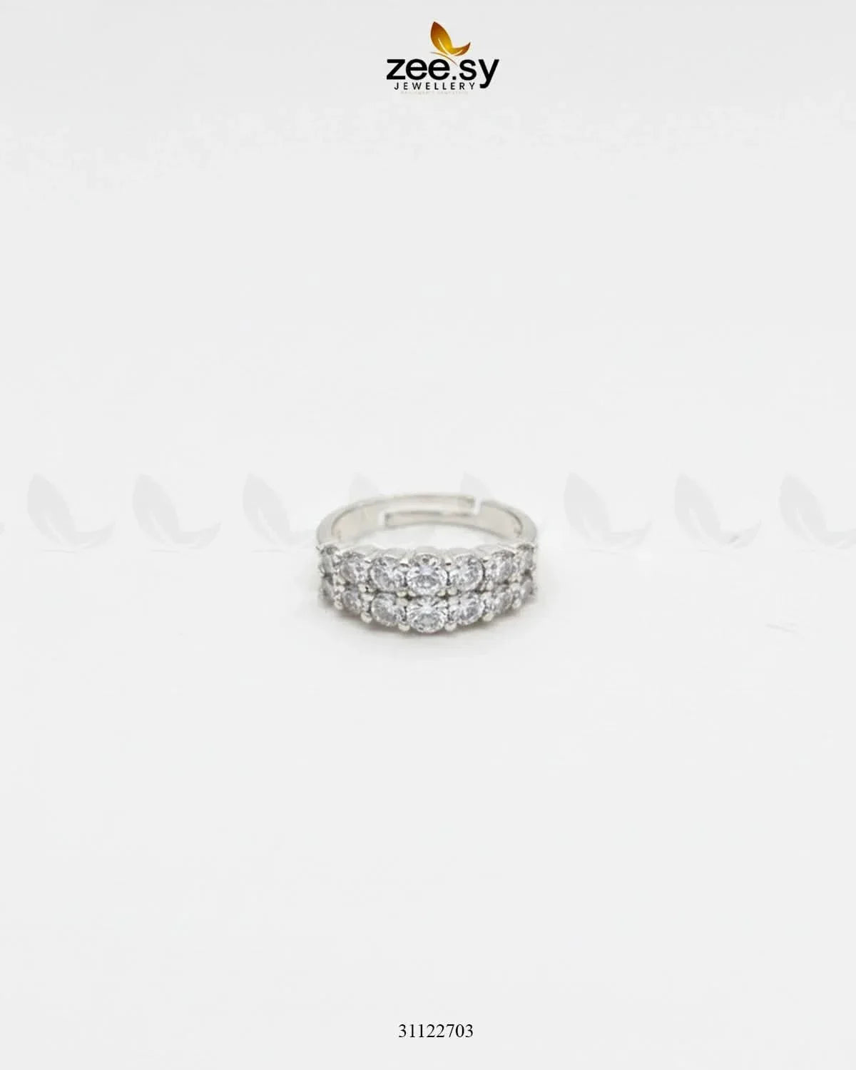 Double Row Brilliant Pavé Ring