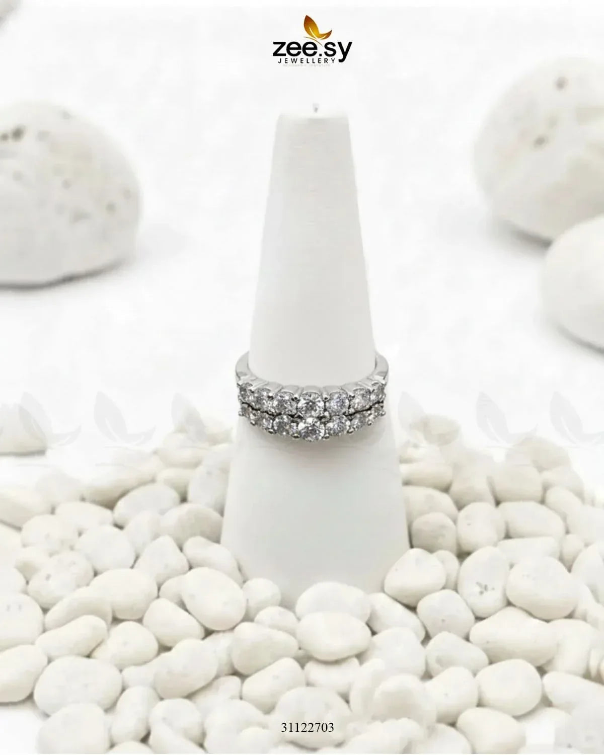 Double Row Brilliant Pavé Ring