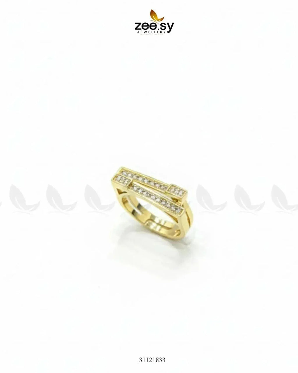 Double Trouble Cluster Pave Ring