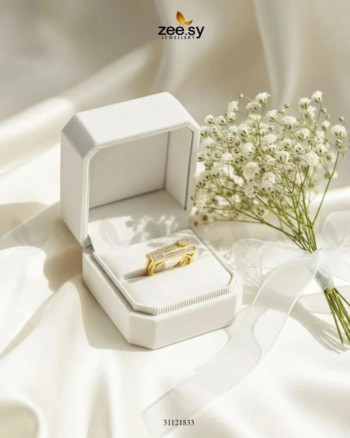 Double Trouble Cluster Pave Ring