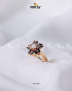 Marquise Petal Daisy Solitaire Ring