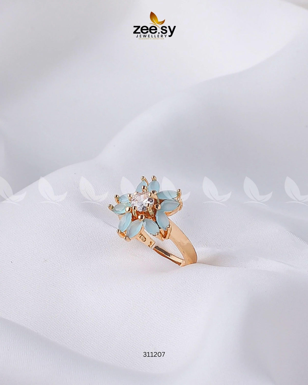 Marquise Petal Daisy Solitaire Ring