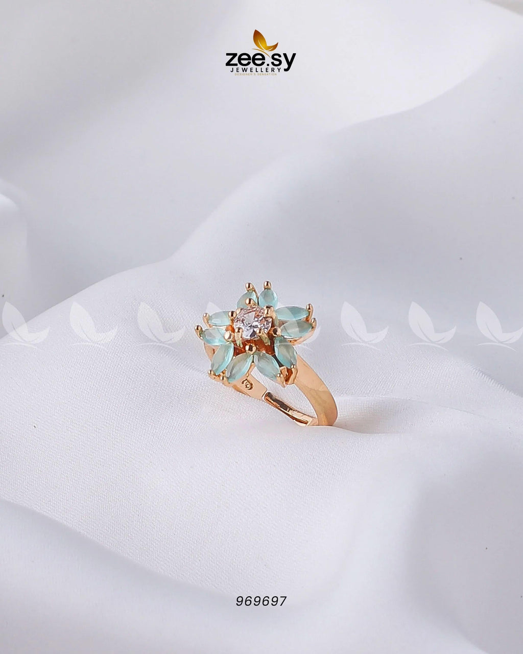 Marquise Petal Daisy Solitaire Ring