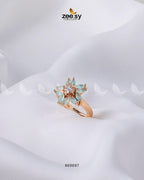 Marquise Petal Daisy Solitaire Ring