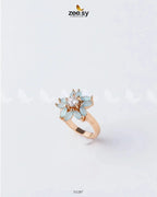 Marquise Petal Daisy Solitaire Ring