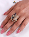 Hoya Floral Zirconia Ring