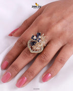 Hoya Floral Zirconia Ring