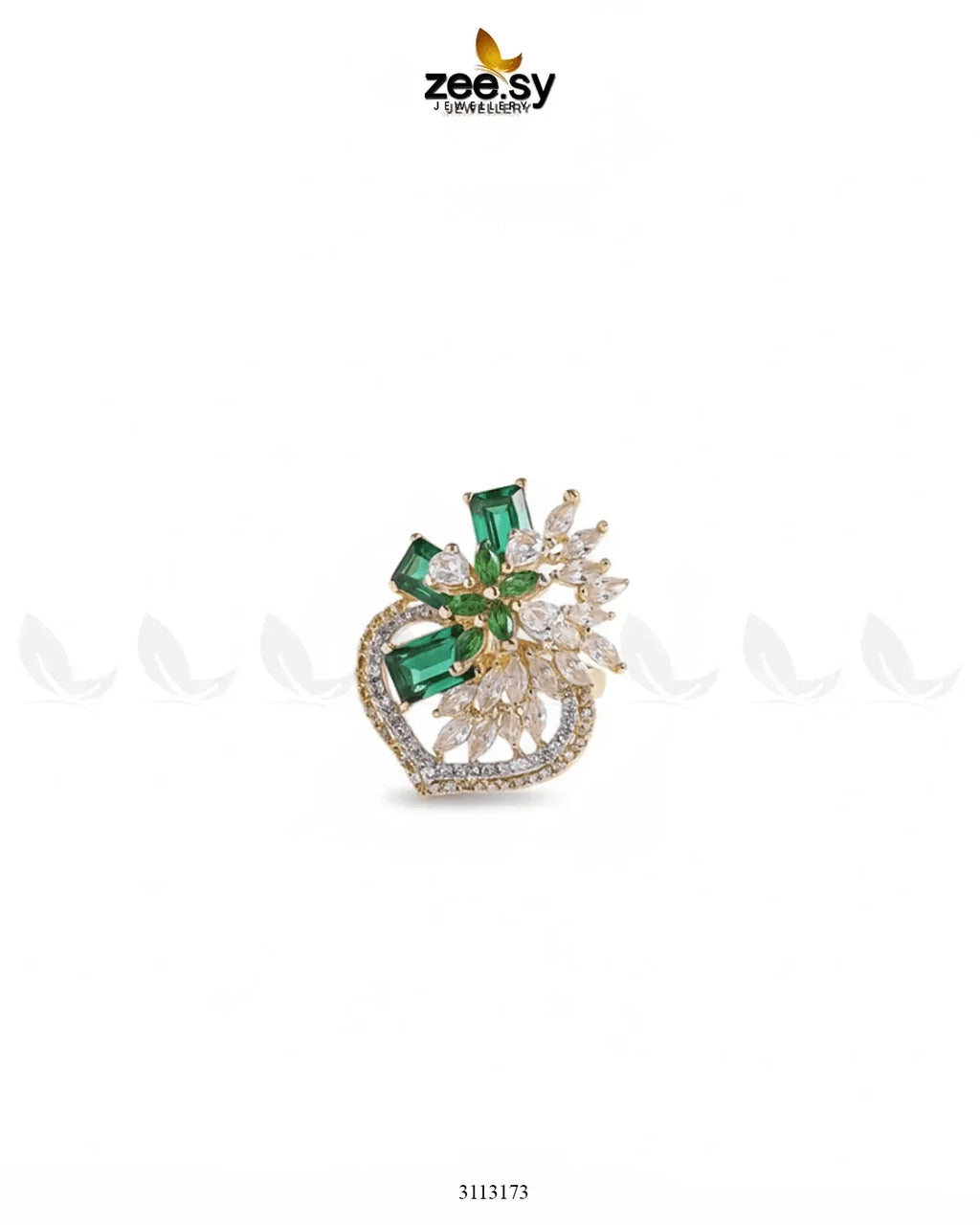 Hoya Floral Zirconia Ring