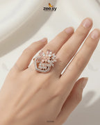 Hoya Floral Zirconia Ring