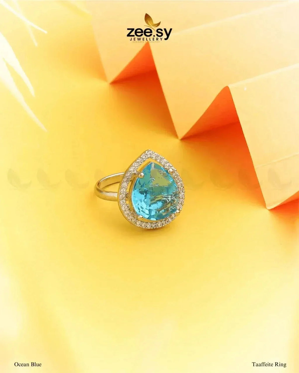 Taaffeite Drop Zirconia Ring