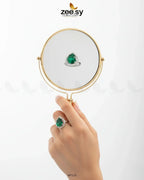 Taaffeite Drop Zirconia Ring