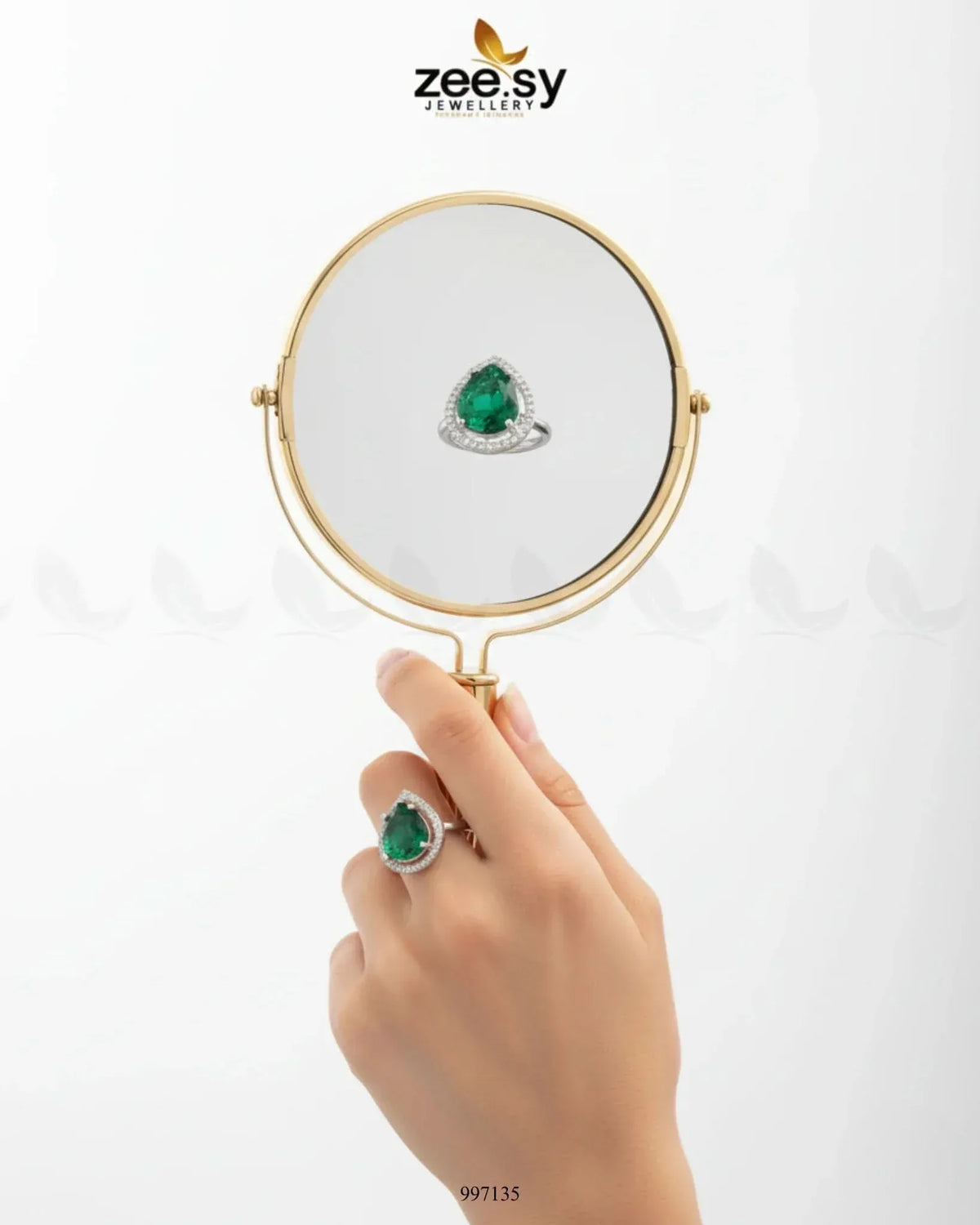 Taaffeite Drop Zirconia Ring