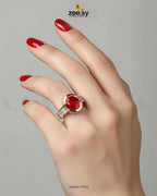 Amethyst Bold Center Stone Ring