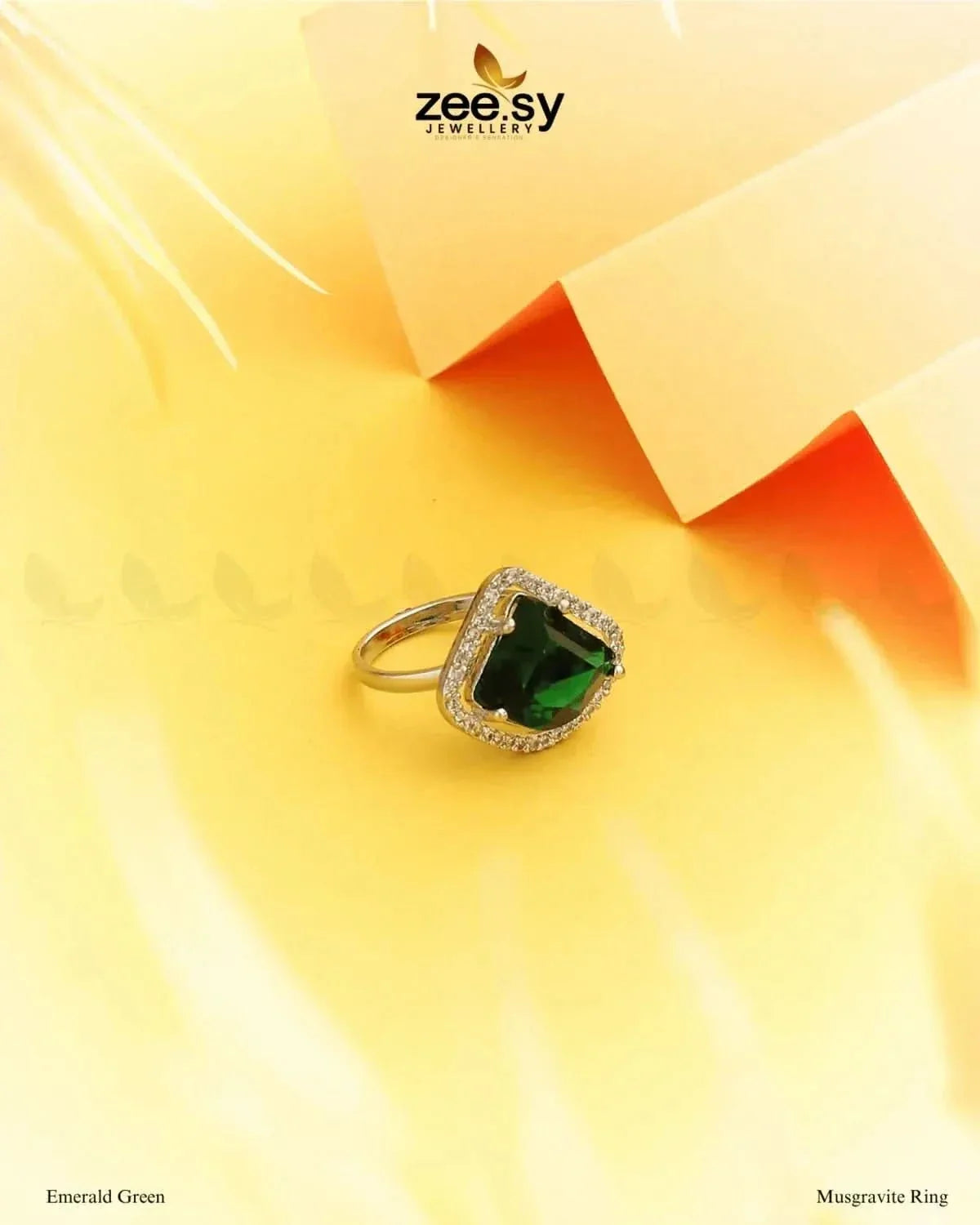 Cushion Gemstone Halo Solitaire Ring