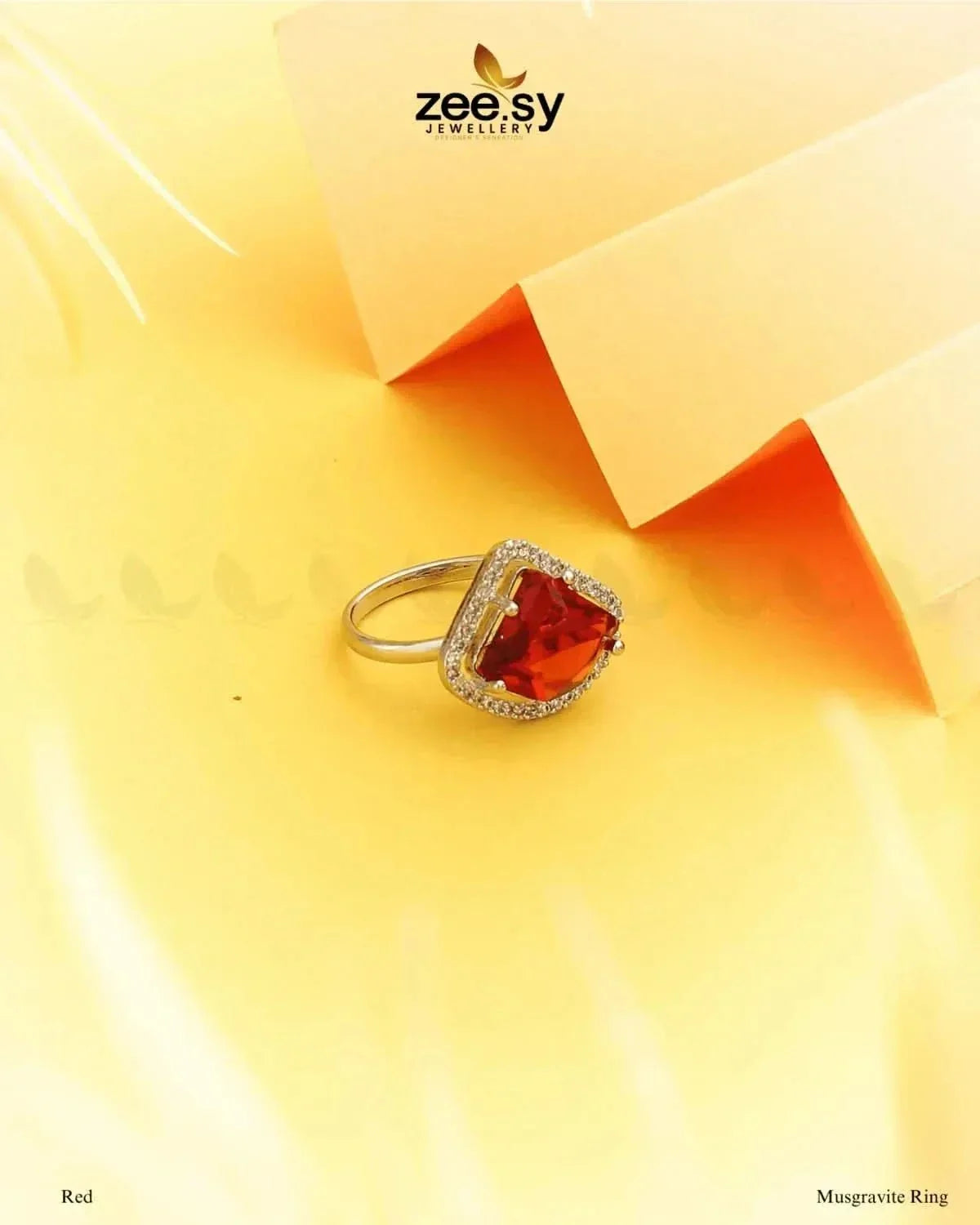Cushion Gemstone Halo Solitaire Ring