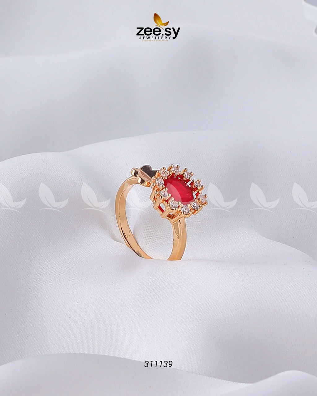 Peony Center Stone Ring