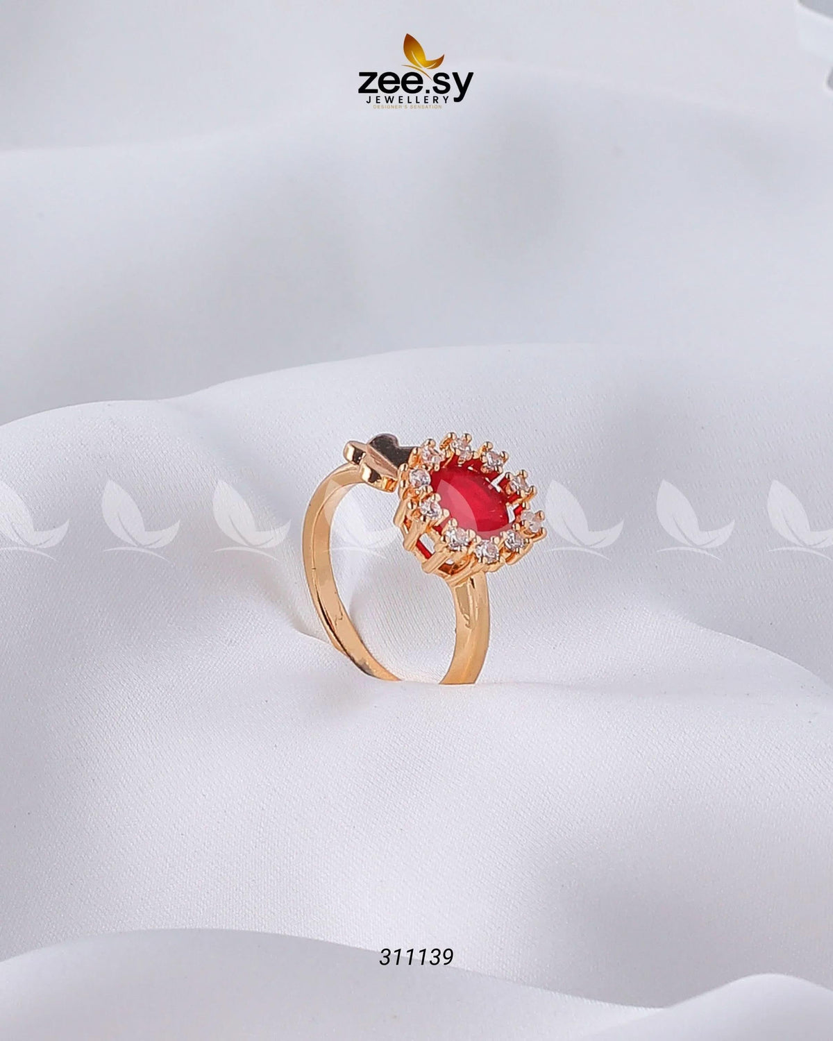 Peony Center Stone Ring