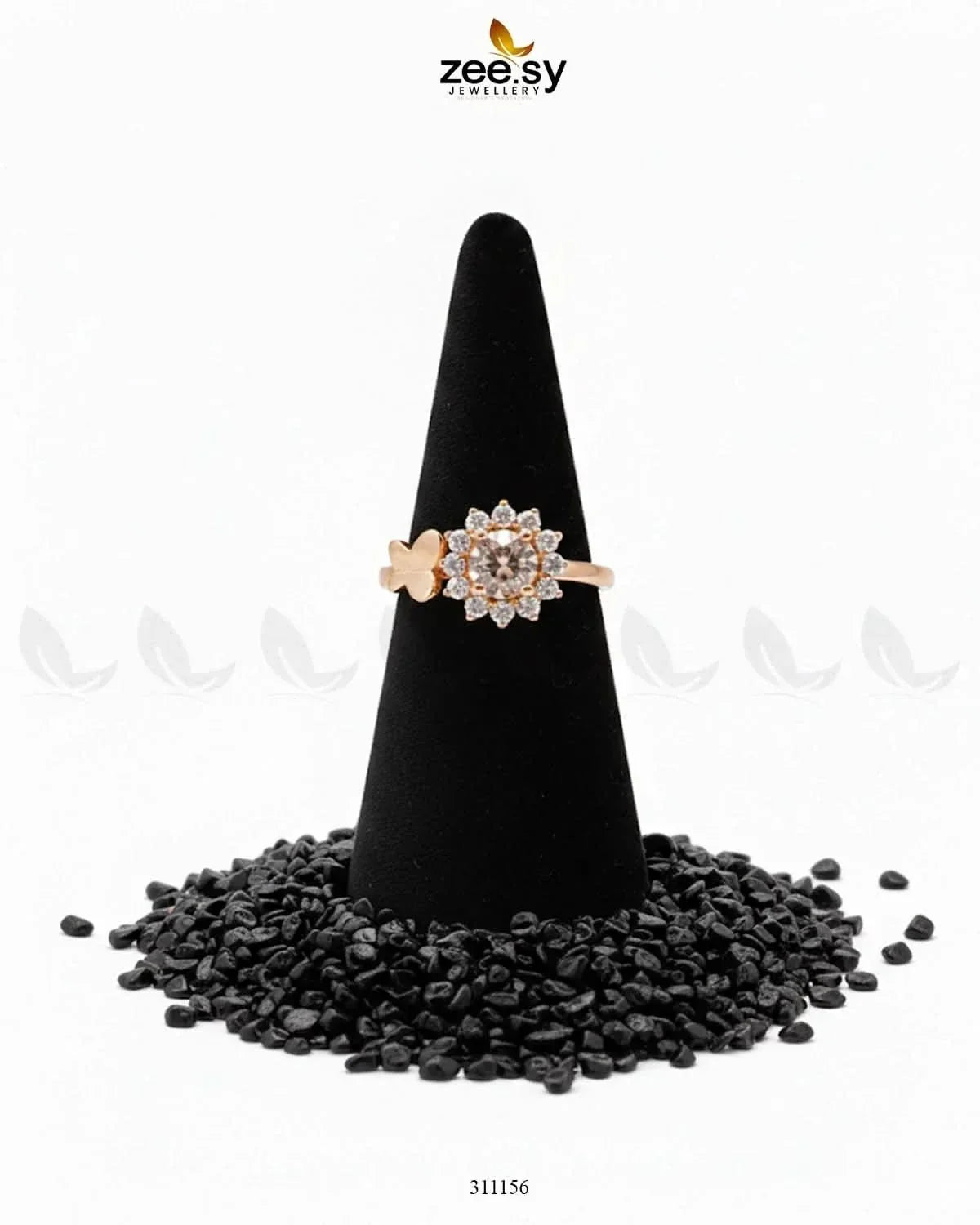 Peony Center Stone Ring