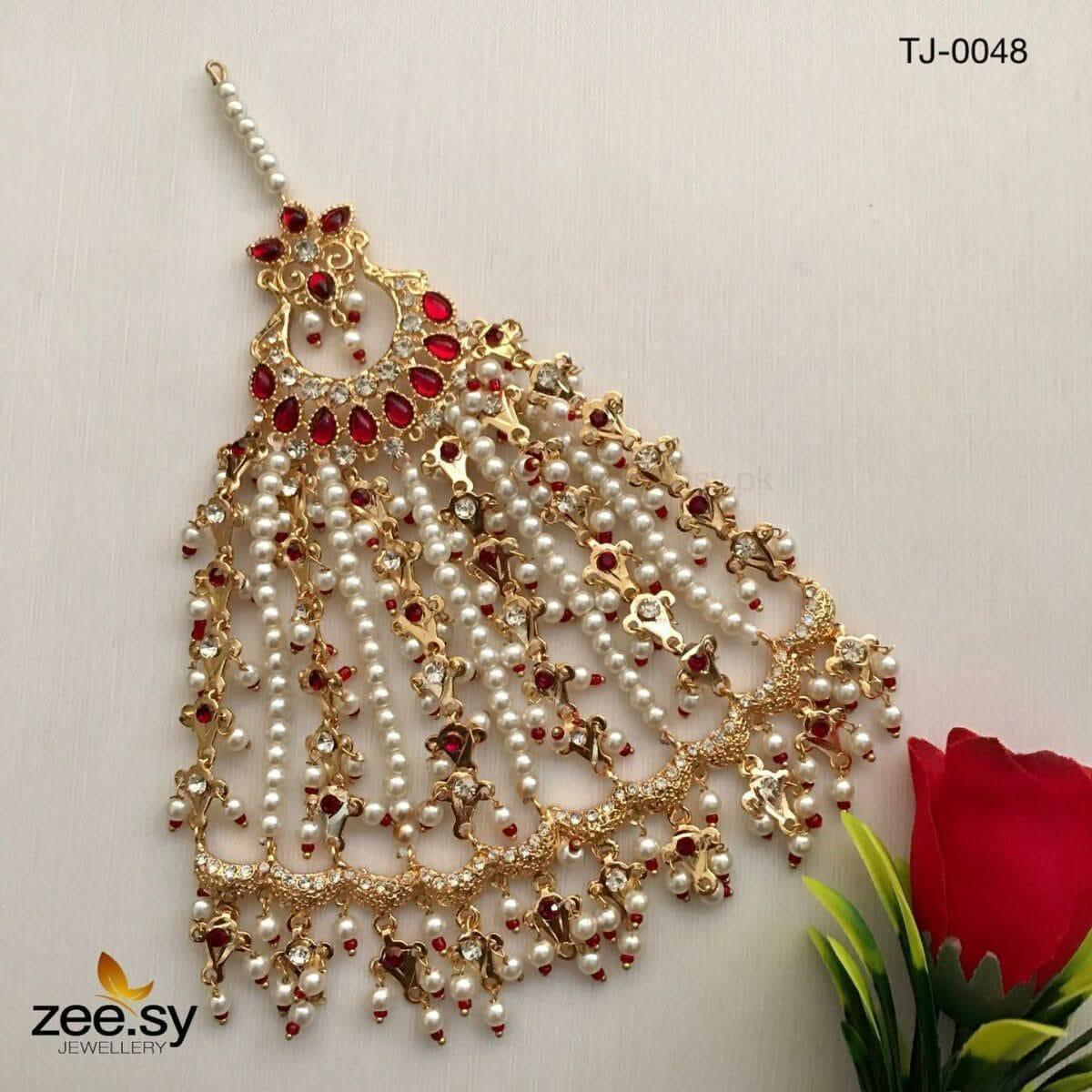 Peacock Gemstone Pearl Jhumar