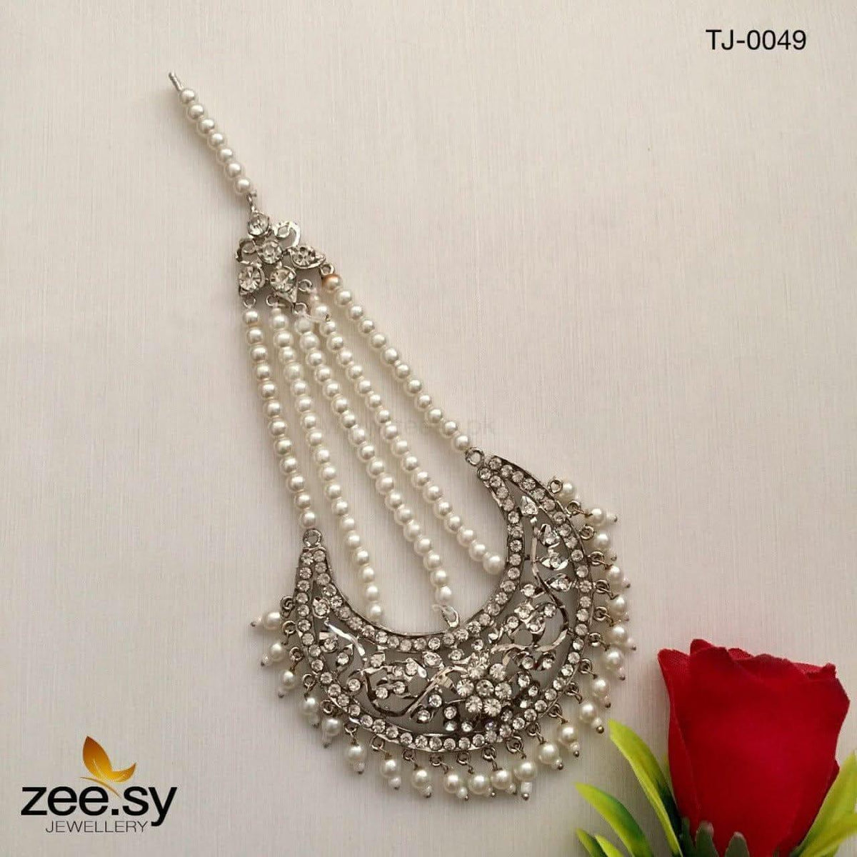 Inshara Pearl Drop Chand Jhumar