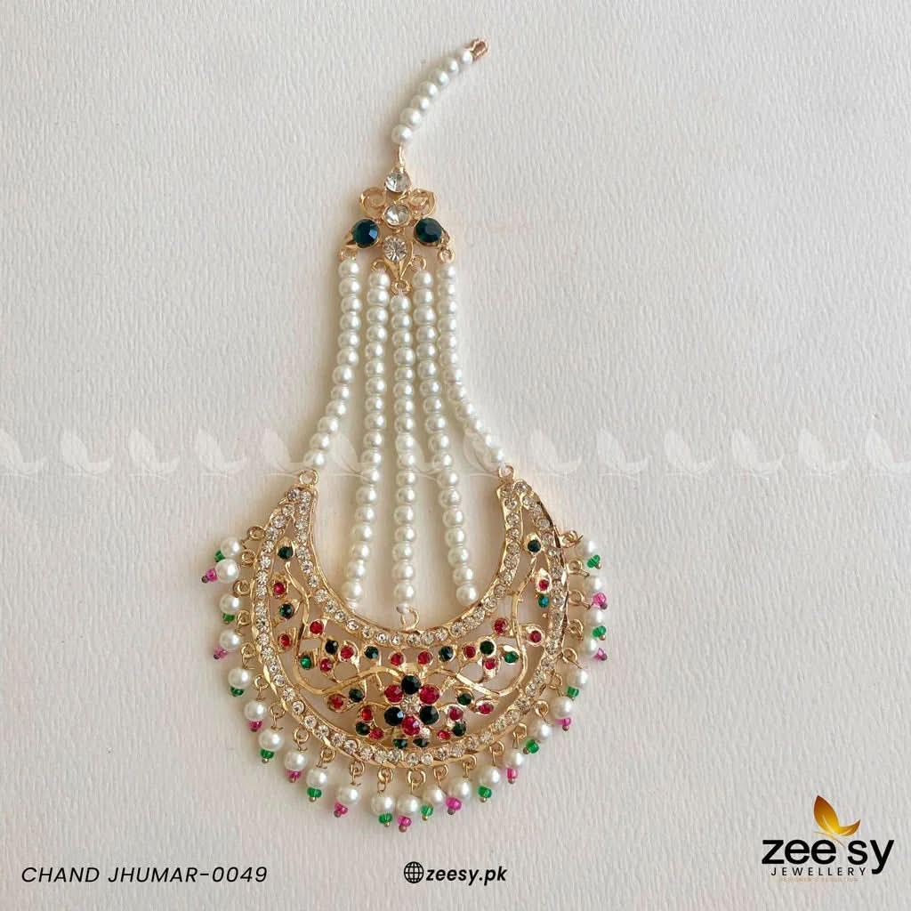 Inshara Pearl Drop Chand Jhumar